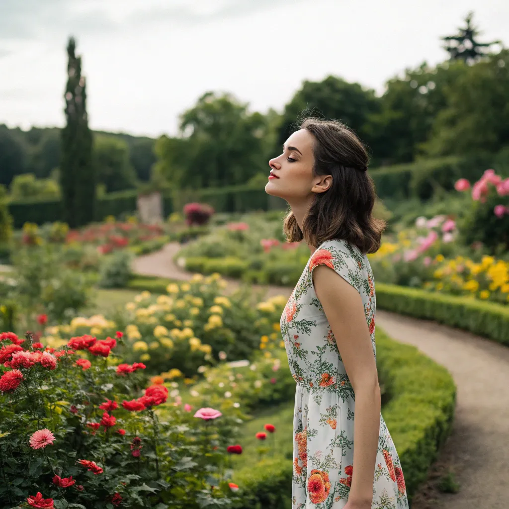 Young woman in a garden